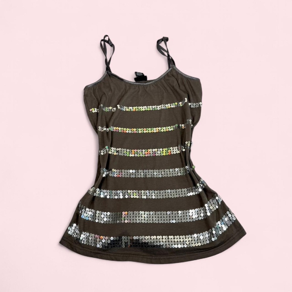 Vintage y2k Rue 21 grey tank top with sequins